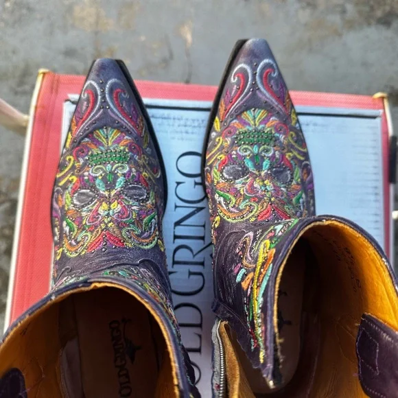 Old Gringo Women's Multicolor Embroidered Ankle Boots - Picture 2 of 9